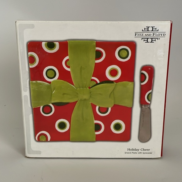 Fitz And Floyd Holiday Cheer Snack Plate & Spreader Macy’s Exclusive 🎁 🆕️ - Picture 17 of 17